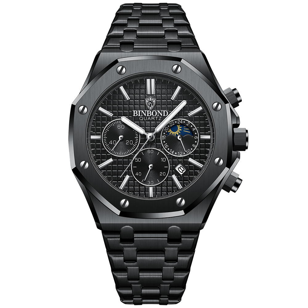 Luxury High Man Quartz Wristwatch, Quality Men Watch Waterproof Luminous, Stainless Steel Men's Casual Clock