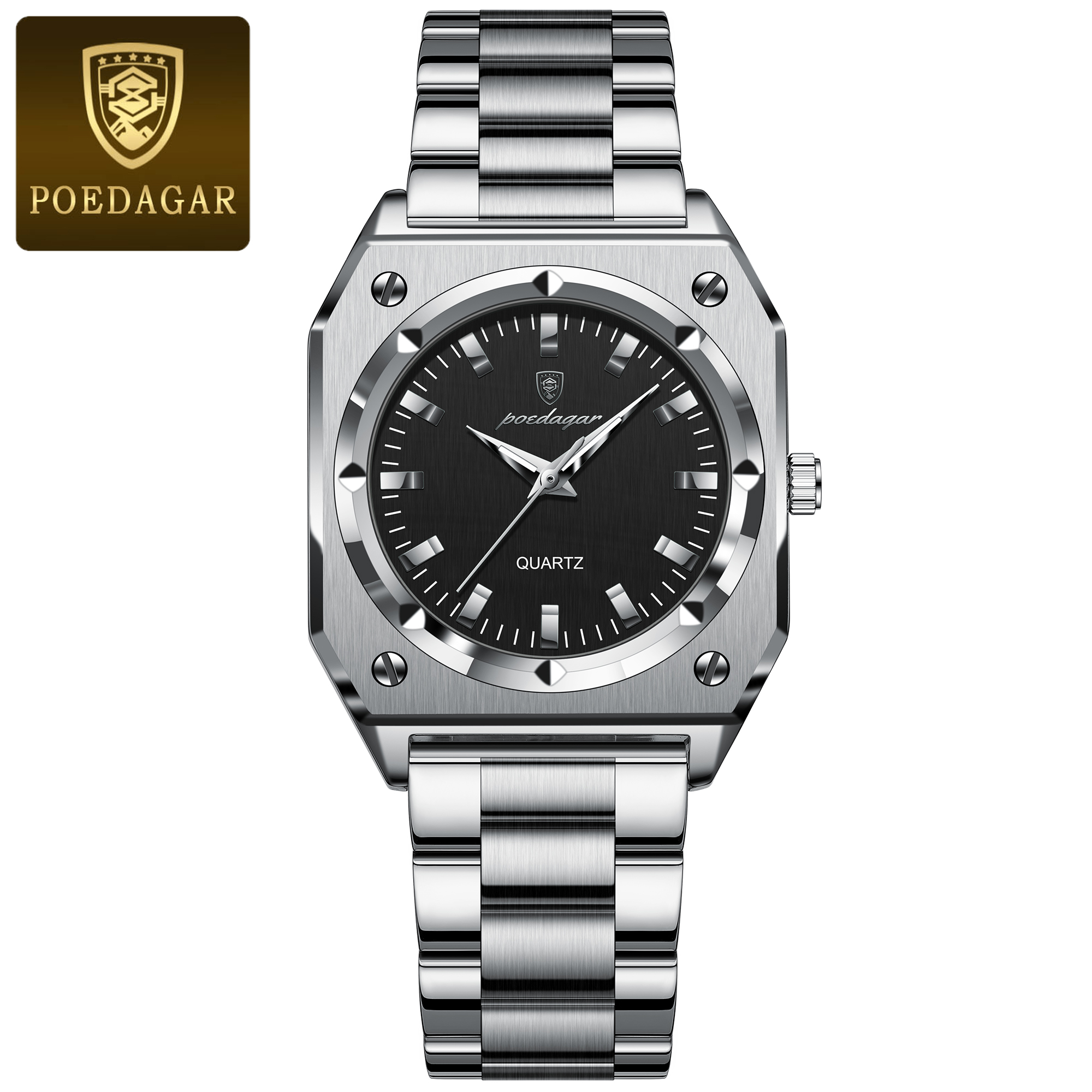 Luxury Elegant Square Ladies Watch, Waterproof Luminous 
