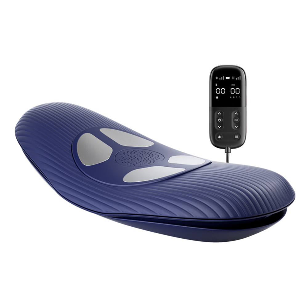 Adjustable Intensity Electric Lumbar Traction Massager, Heated Back Massage with Remote Control, Spine Support