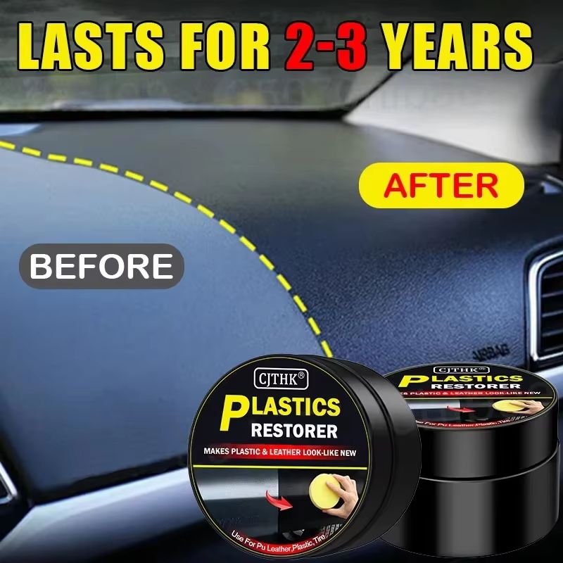 Plastic Leather Restore, Car Plastic Restorer Back To Black Gloss, Auto Polish & Repair Coating, Renovator Cleaner
