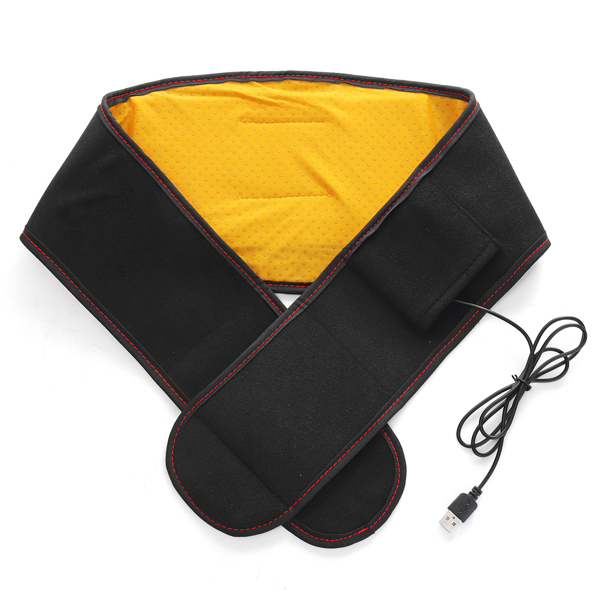 Back Pain Support Brace, Thermal Pad Warmer with Far Infrared USB Electric Heating and Tourmalin Therapy