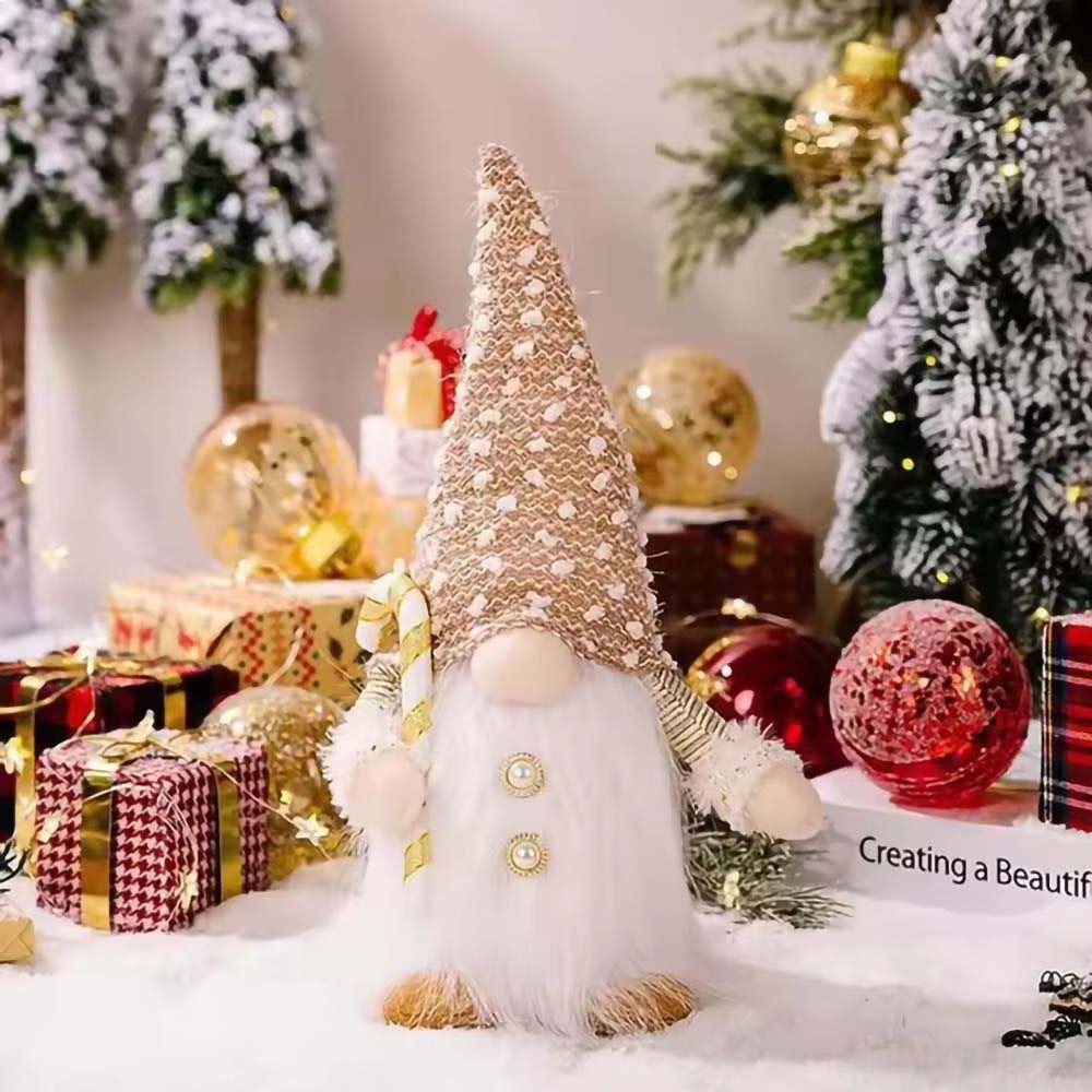 LED Glowing Knitted Gnome Doll Christmas Decorations for Home, Xmas Tree Decor & New Year Gift