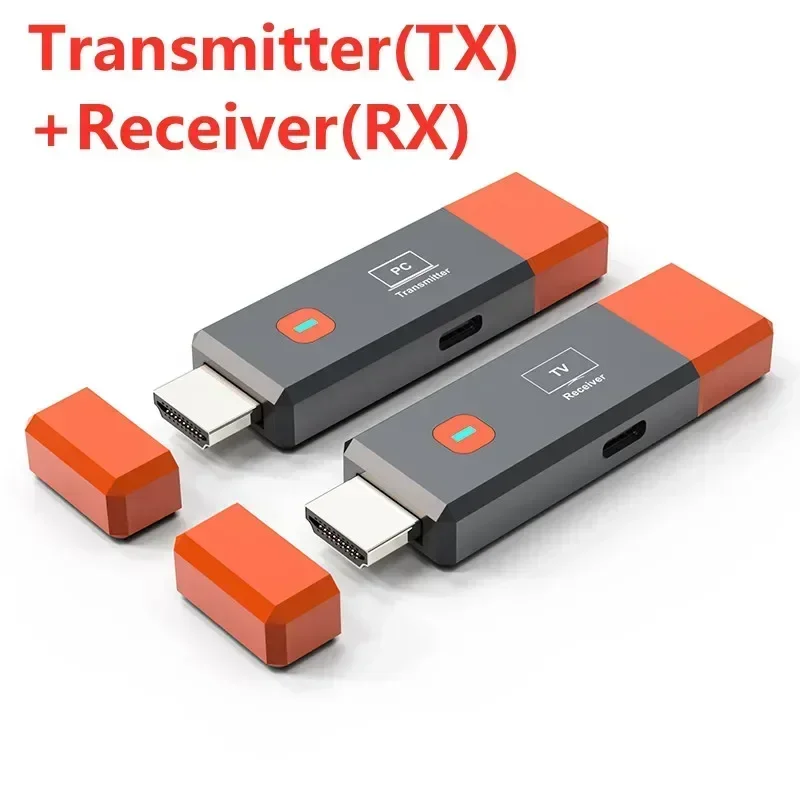 Wireless HDMI Video Transmitter Receiver Kit for Laptop, PC, Camera, TV Stick, Projector Monitor Dongle Adapter