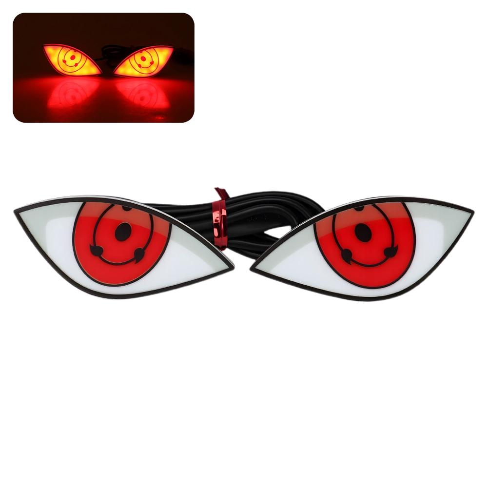 Creative Car Decoration, Motorcycle LED License Plate Light, Devils Eyes Tail Signal Lamp