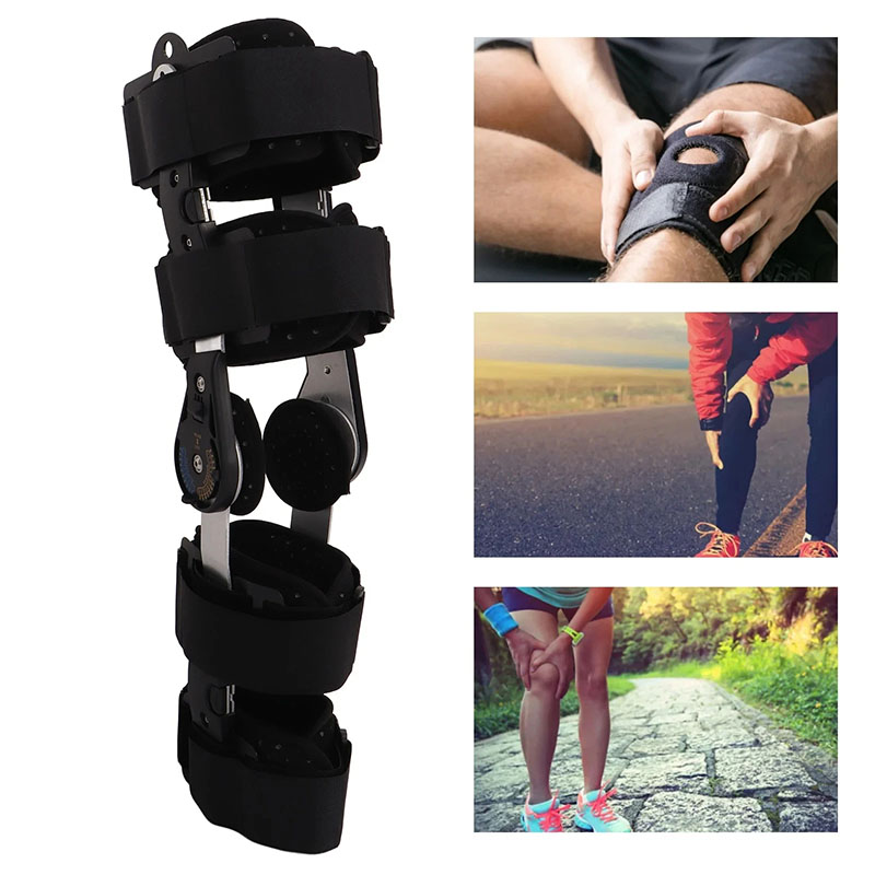 Adjustable Hinged Knee Support Stabilizer for Recovery of Surgery Injuries