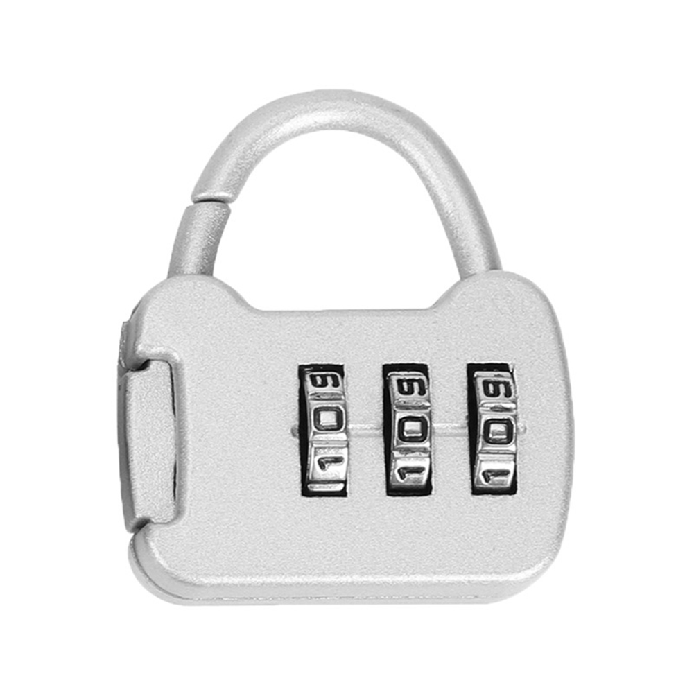 Portable Travel Mini Carrying Luggage Lock, Zinc Alloy 3 Digit Code Combination Password Lock for Backpack