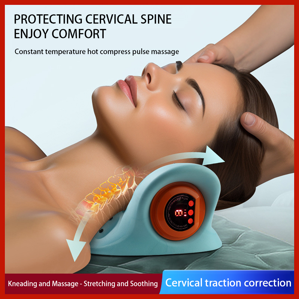 Portable Cervical Massager for Adult, Neck and Head Acupoint Pillow, Cervical Repair Traction