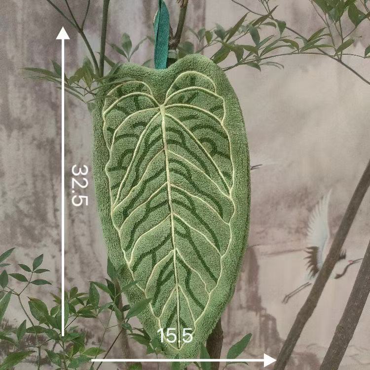 Leaf Hand Towels Ultra-Absorbent Quick-Dry for Bathroom Kitchen Decoration