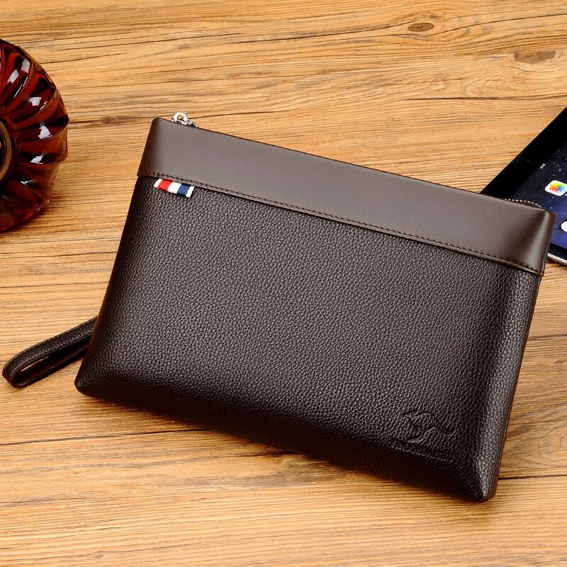 Luxury Handbag for Phone, Large Capacity Leather Clutch Bag for Men, Designer Wallet, Famous Brand Pouch for Boy