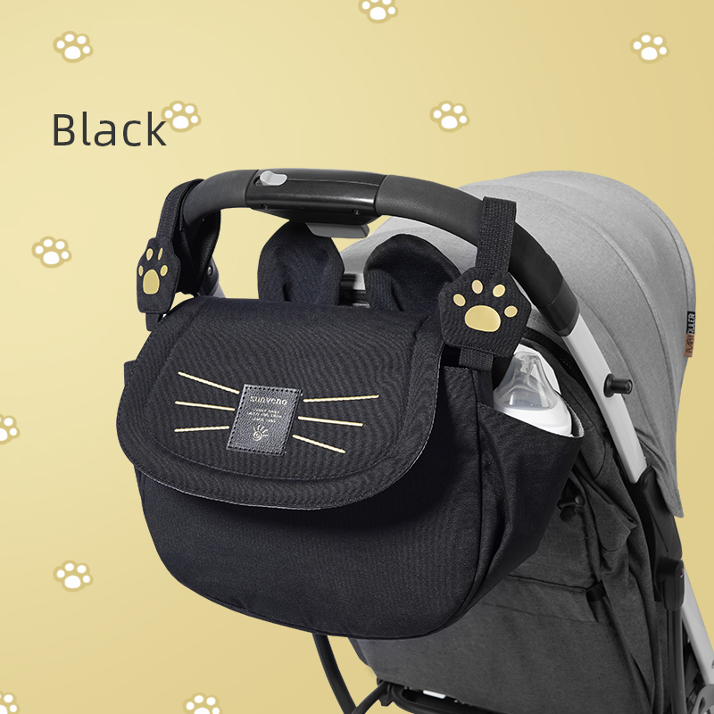Maternity Universal Baby Stroller Bags Organizer, Cat Diaper Bag Large Capacity Mommy Travel Bag