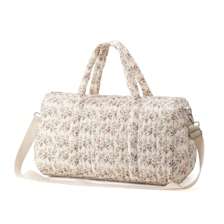 Baby Diaper Bag Floral Print, Multifunctional Crossbody Travel Tote Bag for Women, Large Capacity Mommy Bag