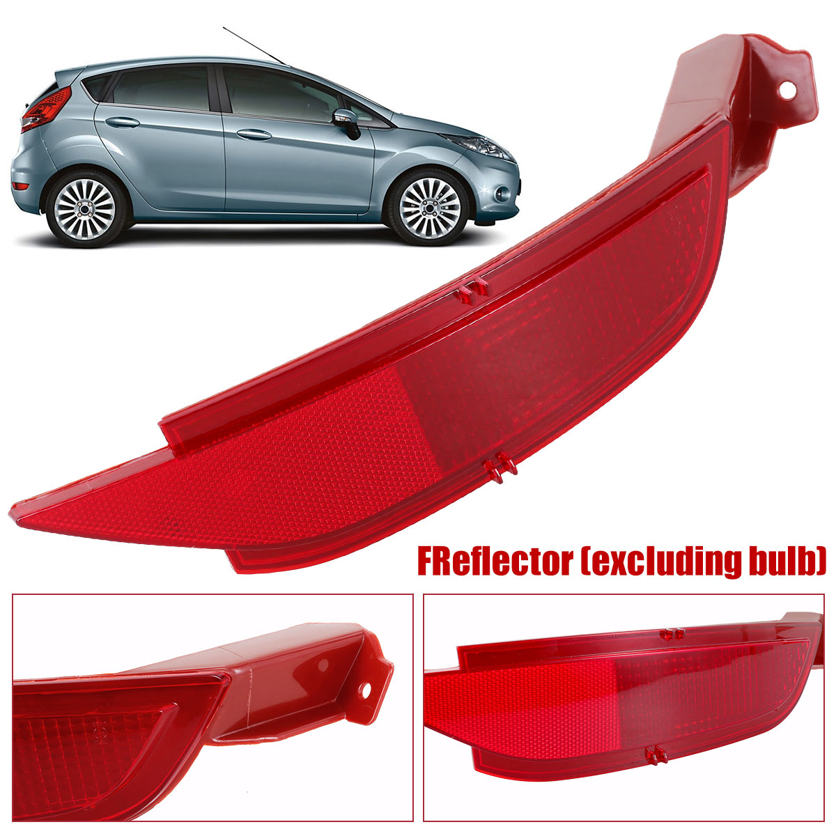 Car Rear Bumper Right Reflector Light Cover, Ford Fiesta | Inspire Uplift
