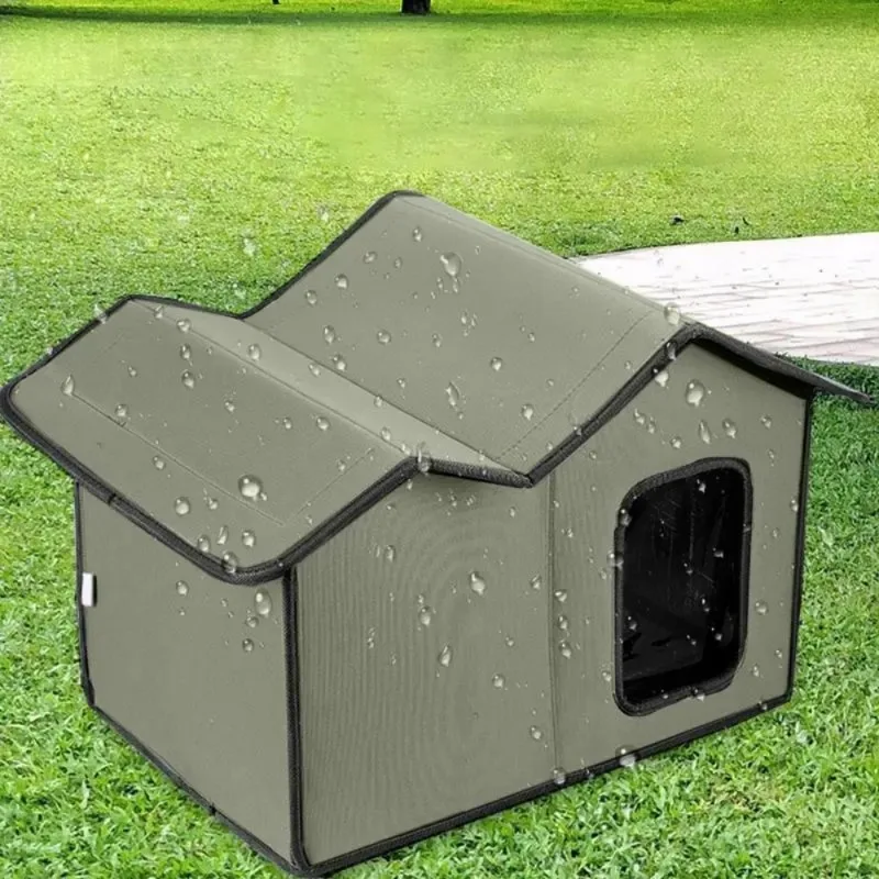 Easy to Clean Outdoor Cat House, Waterproof Practical Pet Bed for Cats and Dogs