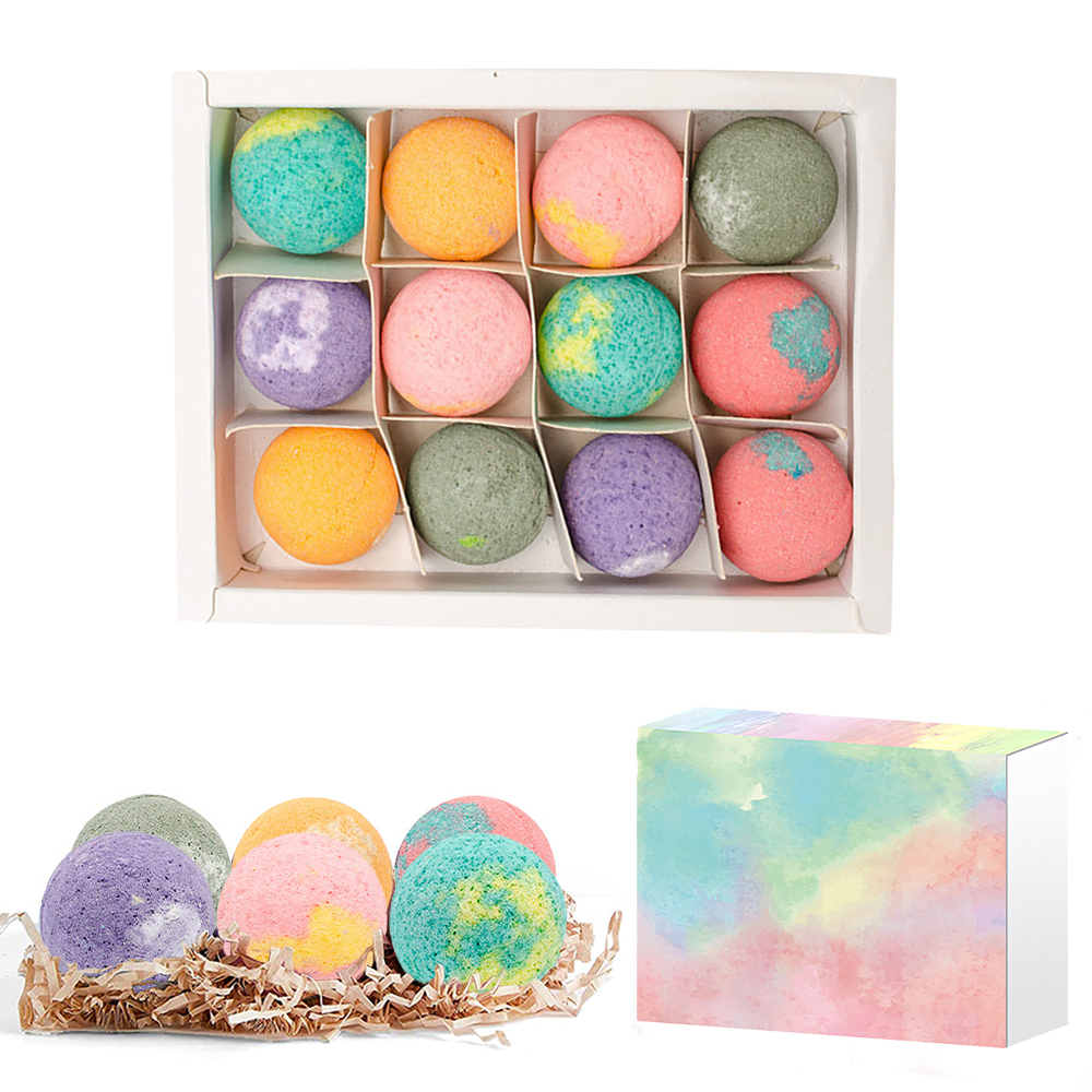 Mini Handmade Bathing Foot Spa Bomb, Organic Bath Bombs Gift, Natural Rich Essential Oils for Relaxing Dry Skin