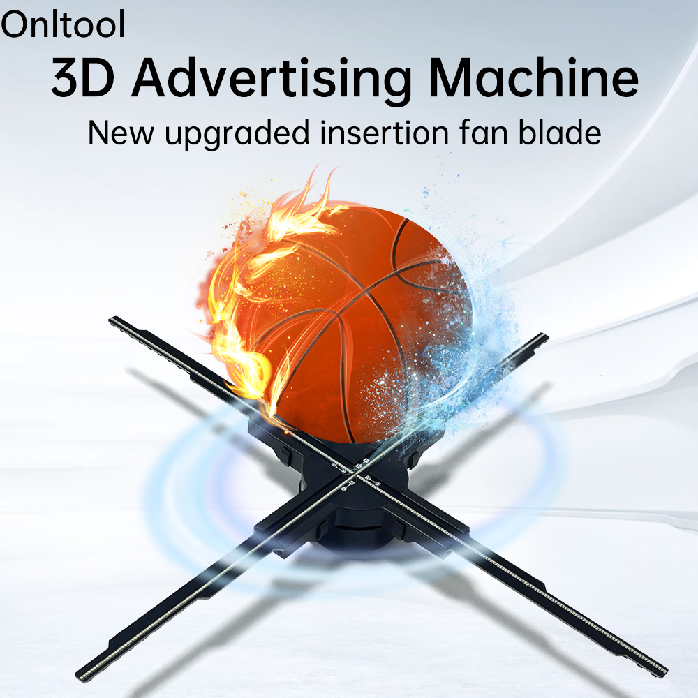 Wifi LED Holographic Player, Newest 3D Hologram Fan Projector for Shop, Supermarket Advertising