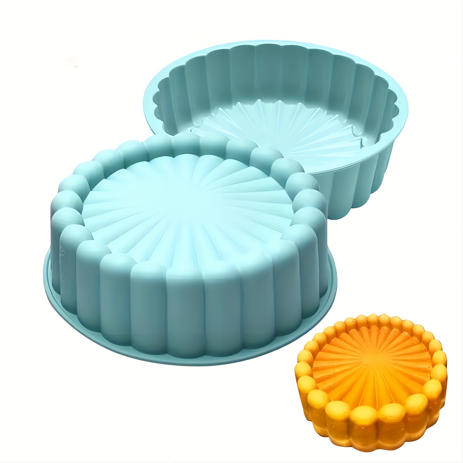 Sunflower Chicken Cake Mold, Non Stick Silicone Fold Circular Cake Mold, Baking Tool for Kitchen