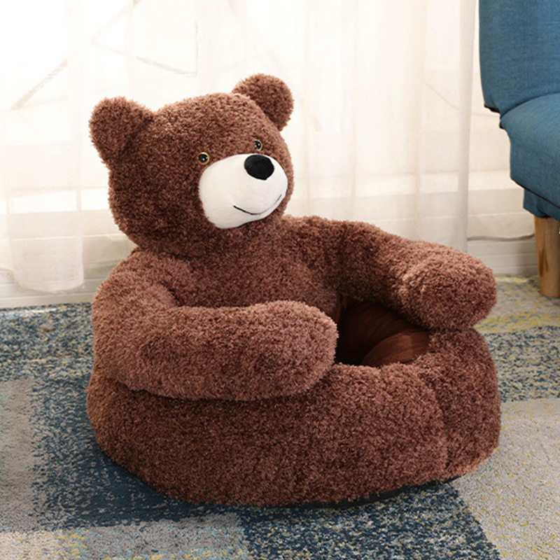 Cozy Plush Dog Bed Basket for Dogs & Cats, Small to Large, Washable