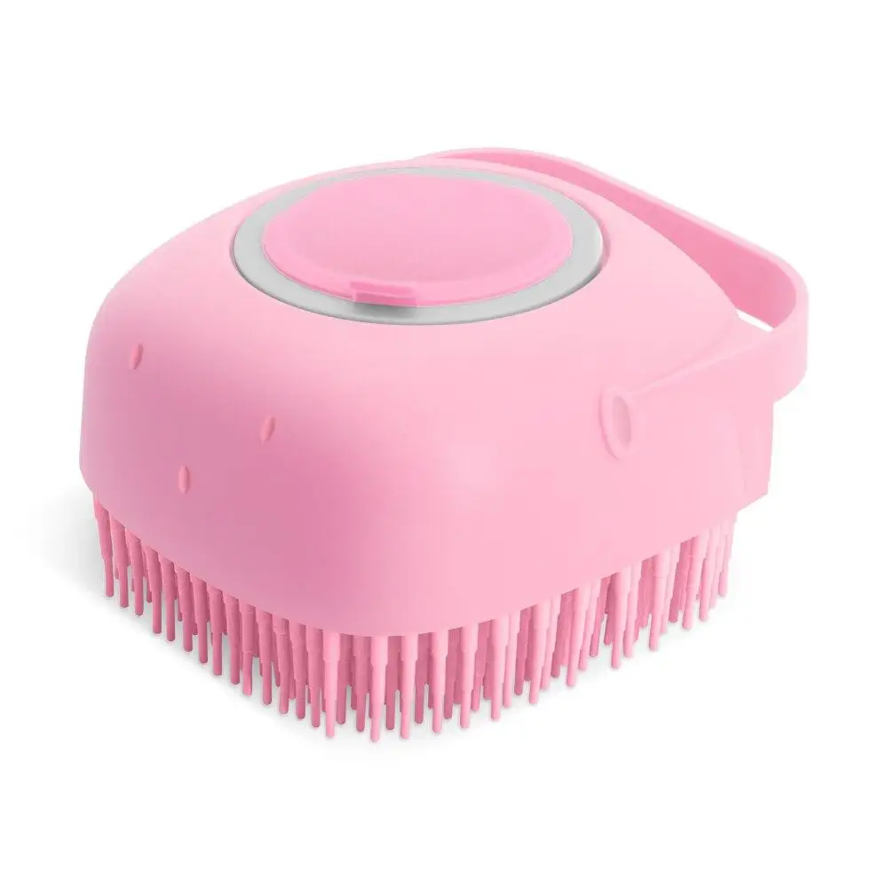 Soft Silicone Pet Shampoo Brush for Dogs & Cats, Gentle Massage Grooming Comb for Short Hair Bathing