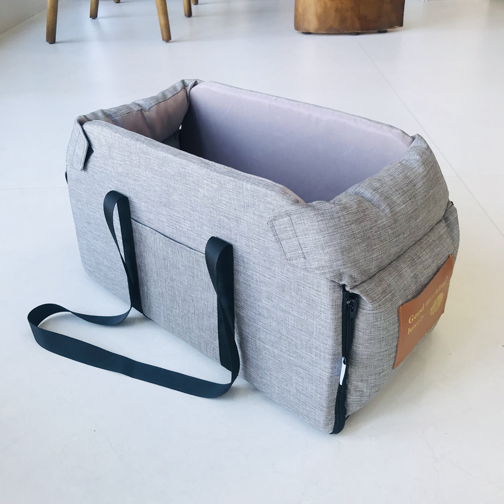 Portable Dog Car Seat Bed for Small Dogs & Cats, Safety Travel Bag for Car Rides