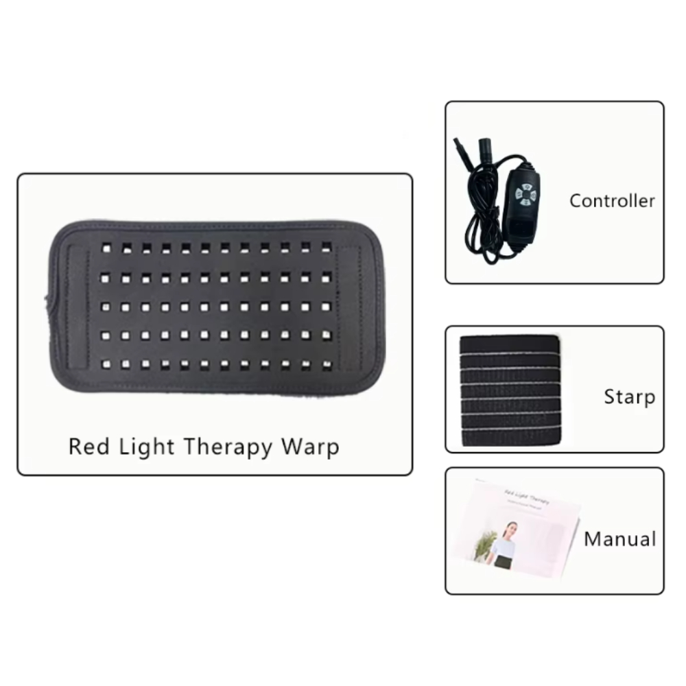 Infrared Heating Massage Belt for Pain Relief Red Light Therapy Waist Pad with Remote Control