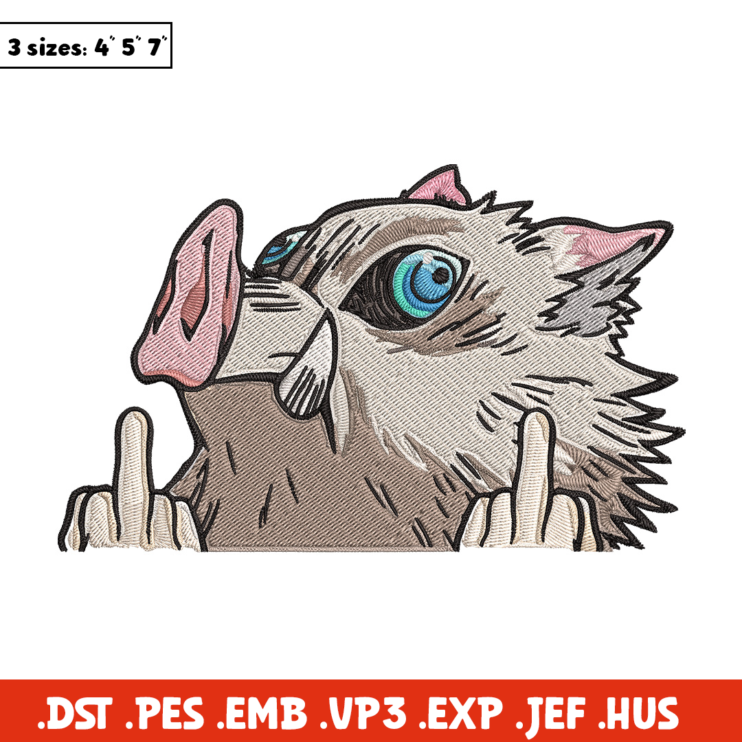 Inosuke Peeker Embroidery Design, Demon slayer Embroidery, E - Inspire ...