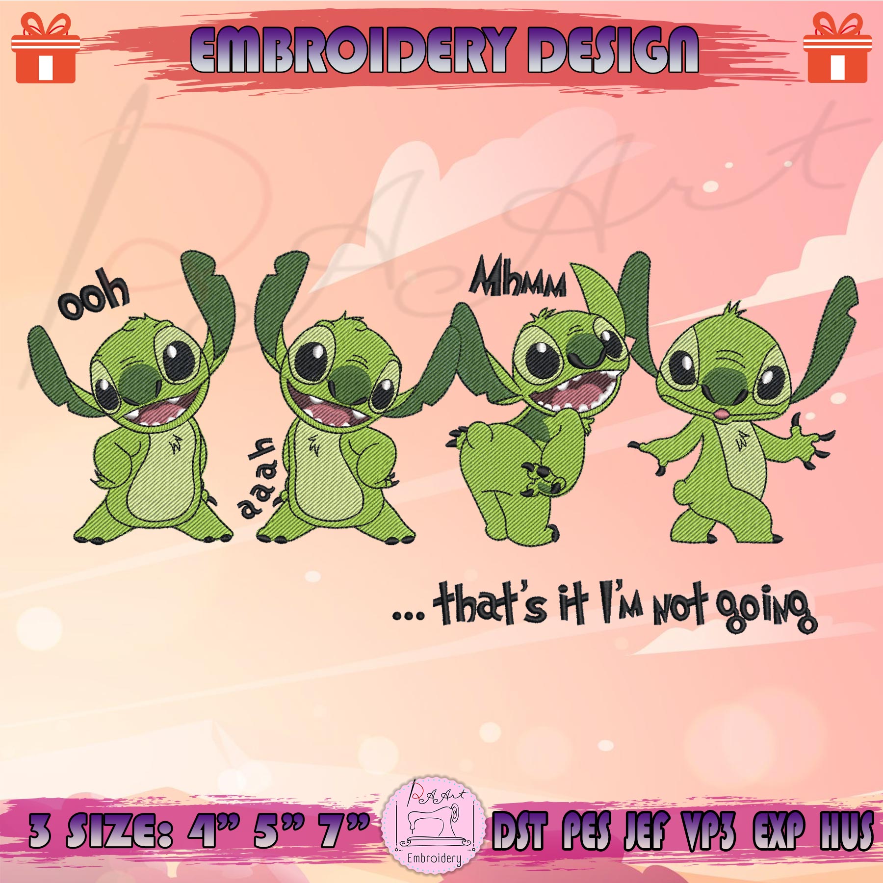 Stitch Thats It Im Not Going Embroidery Design, Stitch Embro | Inspire ...