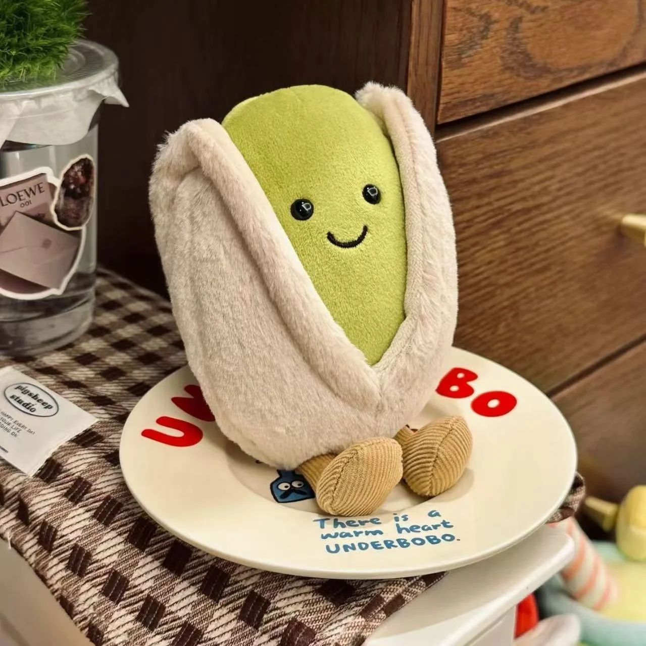 Mini Plush Pistachio Toy For Gifting, Home Decor, Emotional Relief & Collectors