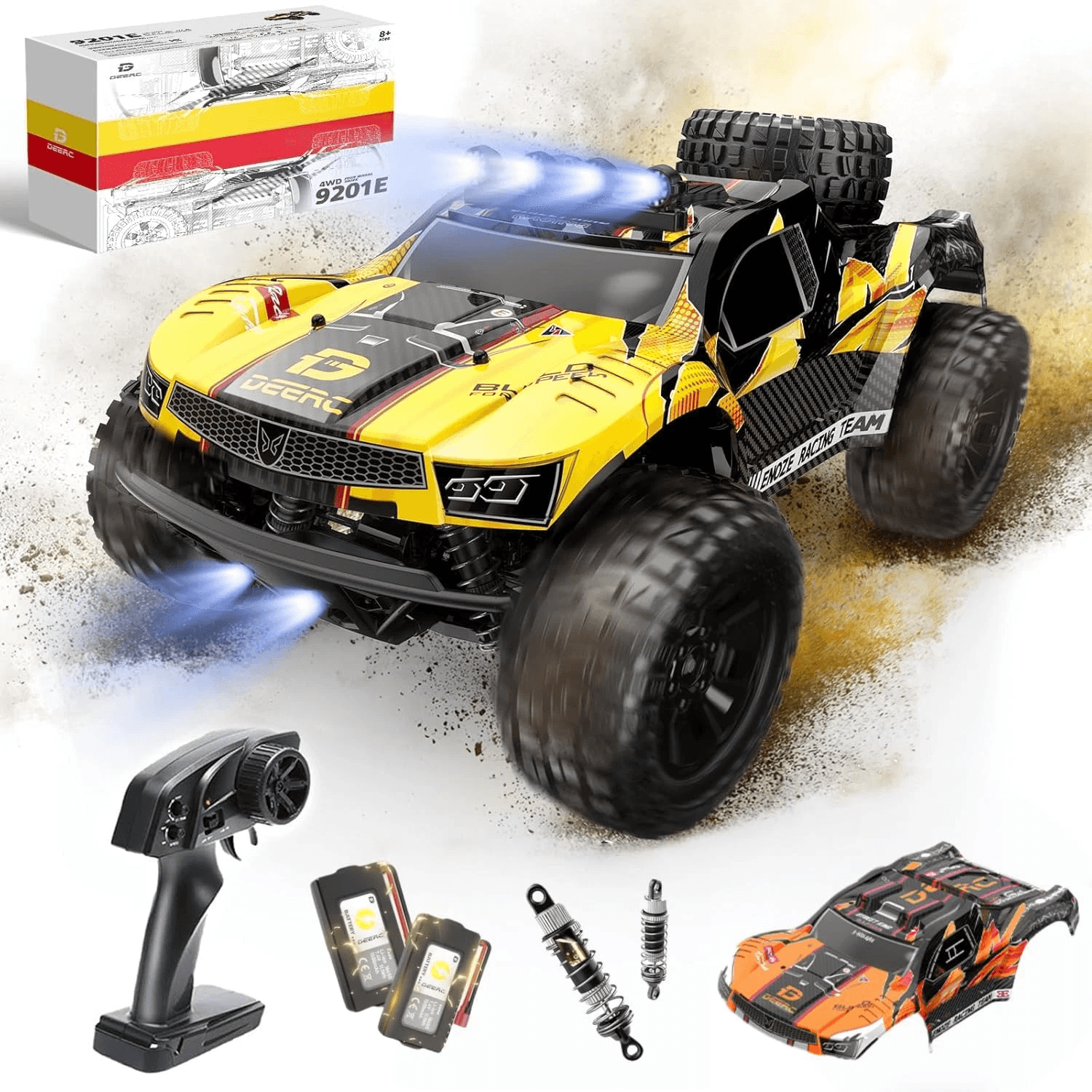 Extreme Speed Large RC Car, Remote Control Off Road Truck, 4WD, Blazing Fast 48 KM/H Performanc