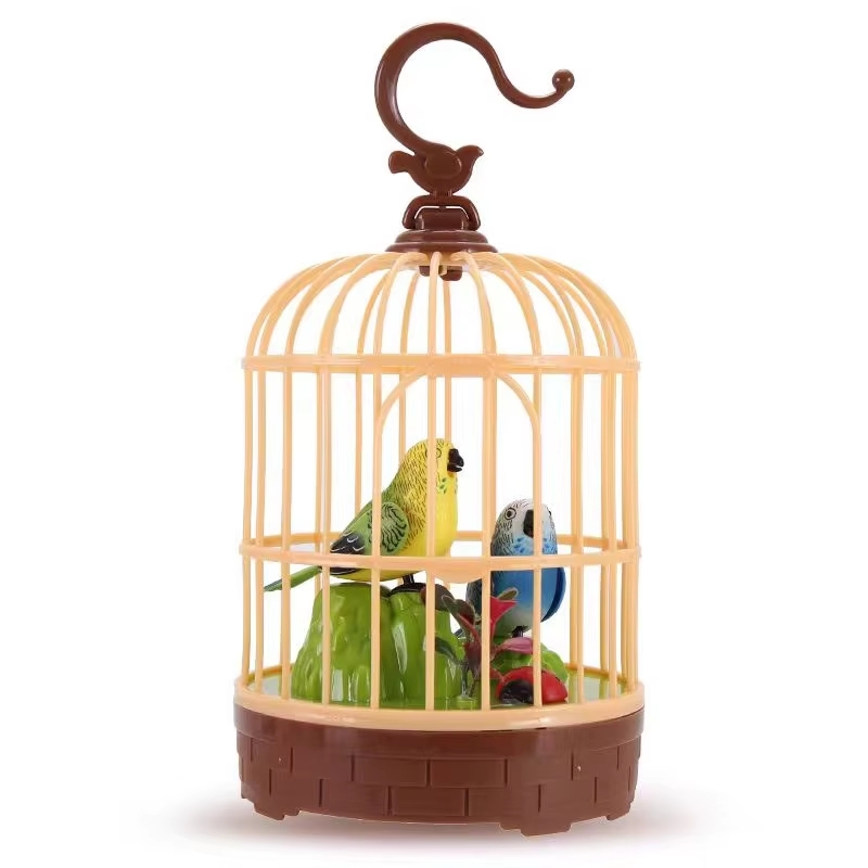 Interactive Bird Toy Voice Activated Talking Bird Cage for Kids and Toddlers
