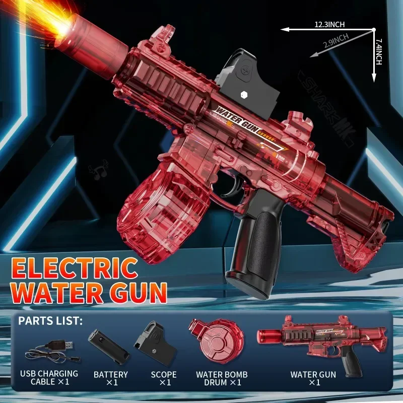 M416 Electric Water Gun Fully Automatic Water Blaster for Adults & Kids Summer Pool Beach Toy