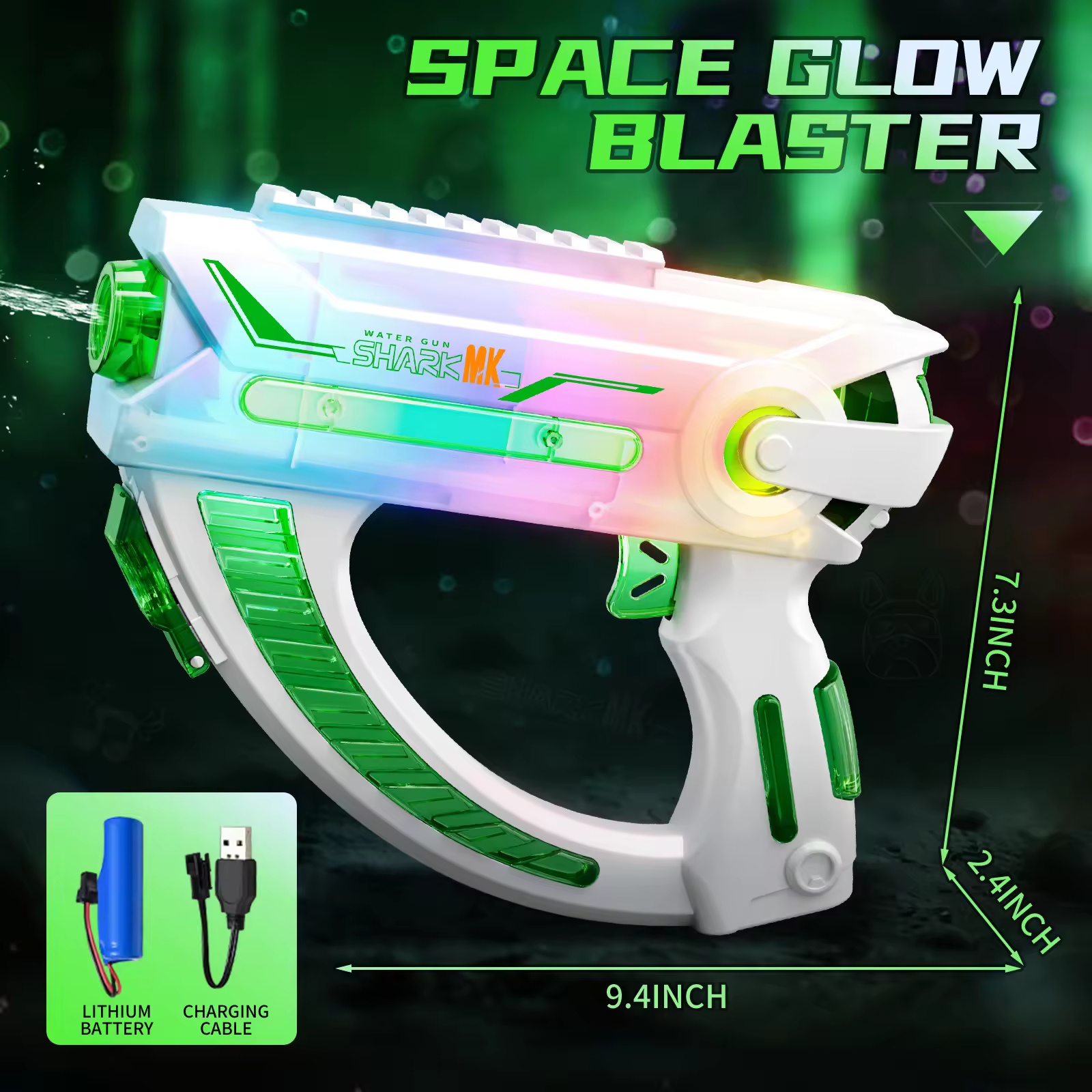 Rainbow Pineapple Electric Water Gun Automatic Water Blaster for Kids Summer Pool Play