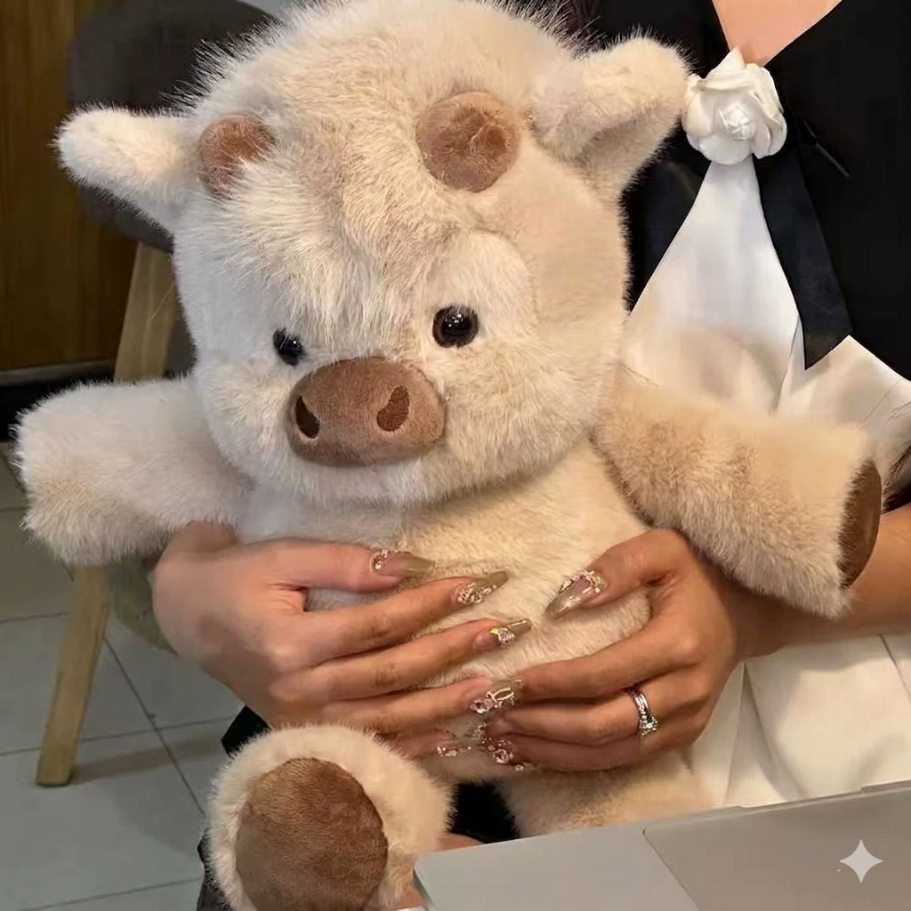 Soft Pig Stuffed Animal Plush Pillow 17.7" Cute Running Pig Plush Toy for Kids & Cozy Gifts