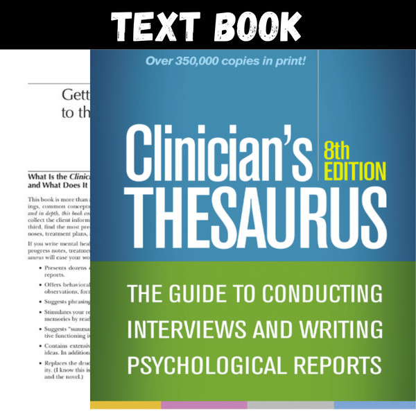 Clinician's Thesaurus 8th Edition The Guide to Conducting In Inspire