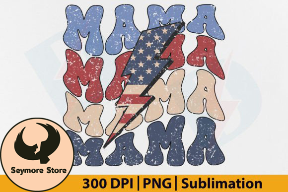 Retro Mama 4th of July PNG, Mom American Design 15 | Inspire Uplift