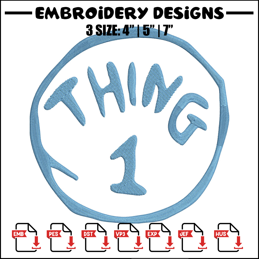 One Embroidered Thing One Embroidery Design, Embroidery File, logo Embroider | Inspire ...