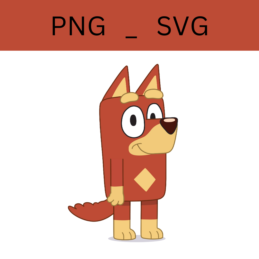 Bluey Rusty Svg, Rusty Dog Svg, Bluey Svg, Cartoon Svg, Png Inspire