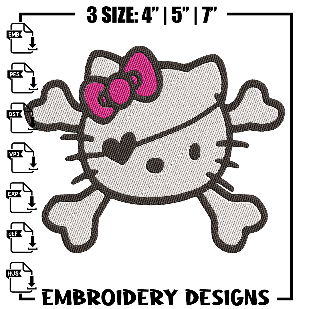 Hello kitty logo Embroidery Design, Hello kitty Embroidery, | Inspire ...