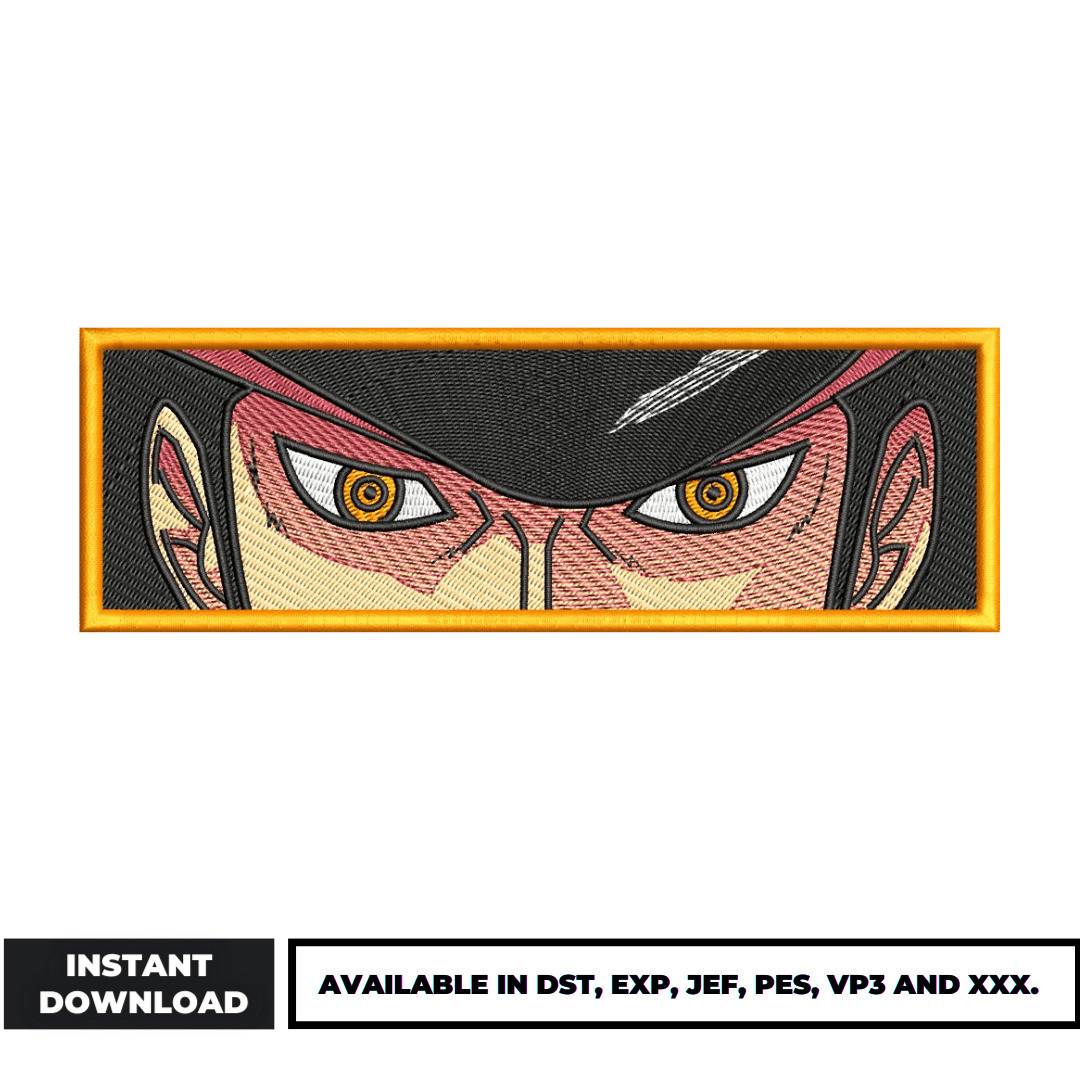 Mihawk eyes embroidery design - Inspire Uplift