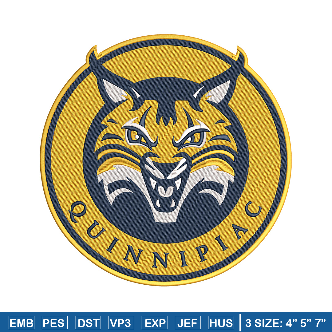 Quinnipiac University logo embroidery design, NCAA embroider Inspire