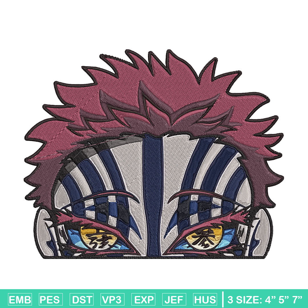 Akaza Embroidery Design, Demon slayer Embroidery, Embroidery | Inspire ...