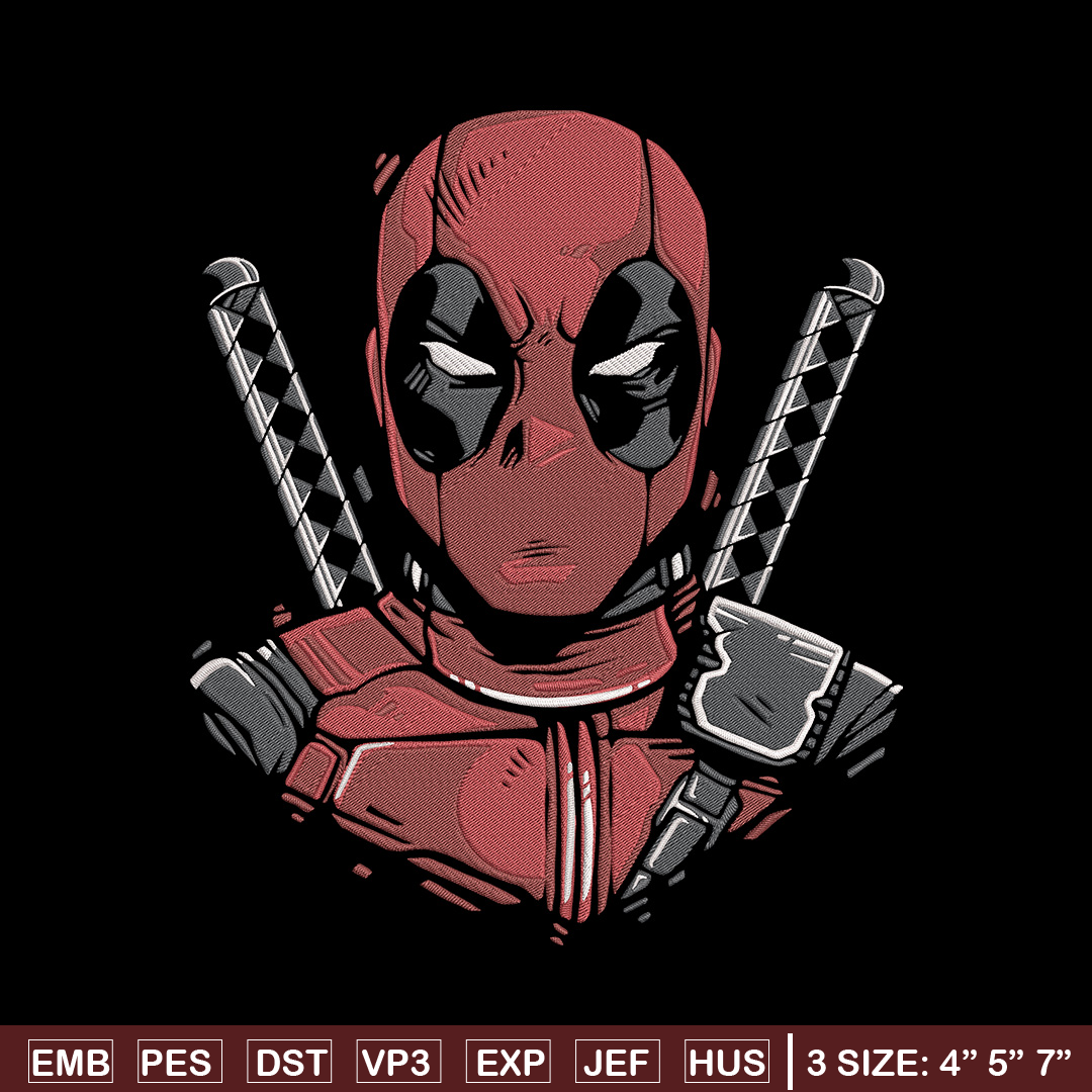 Deadpool poster Embroidery Design, Deadpool Embroidery, Embr - Inspire ...