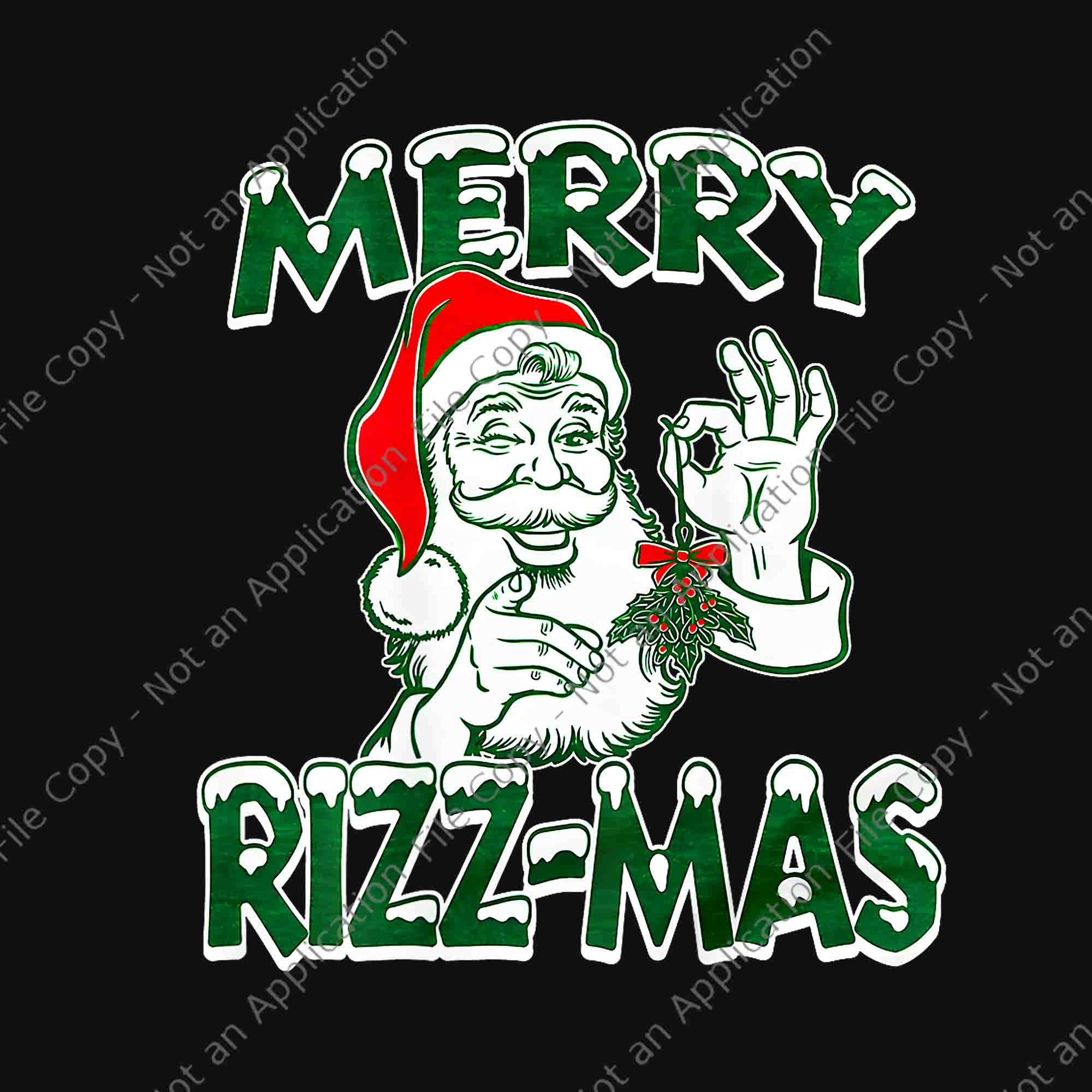 Merry Rizz-mas Png, Santa Rizzmas Png, Rizzmas Christmas Png | Inspire ...