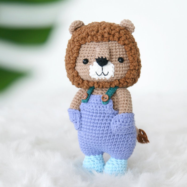 Small Lion Crochet Pattern , Amigurumi Mini Jungle Animal Cr | Inspire ...