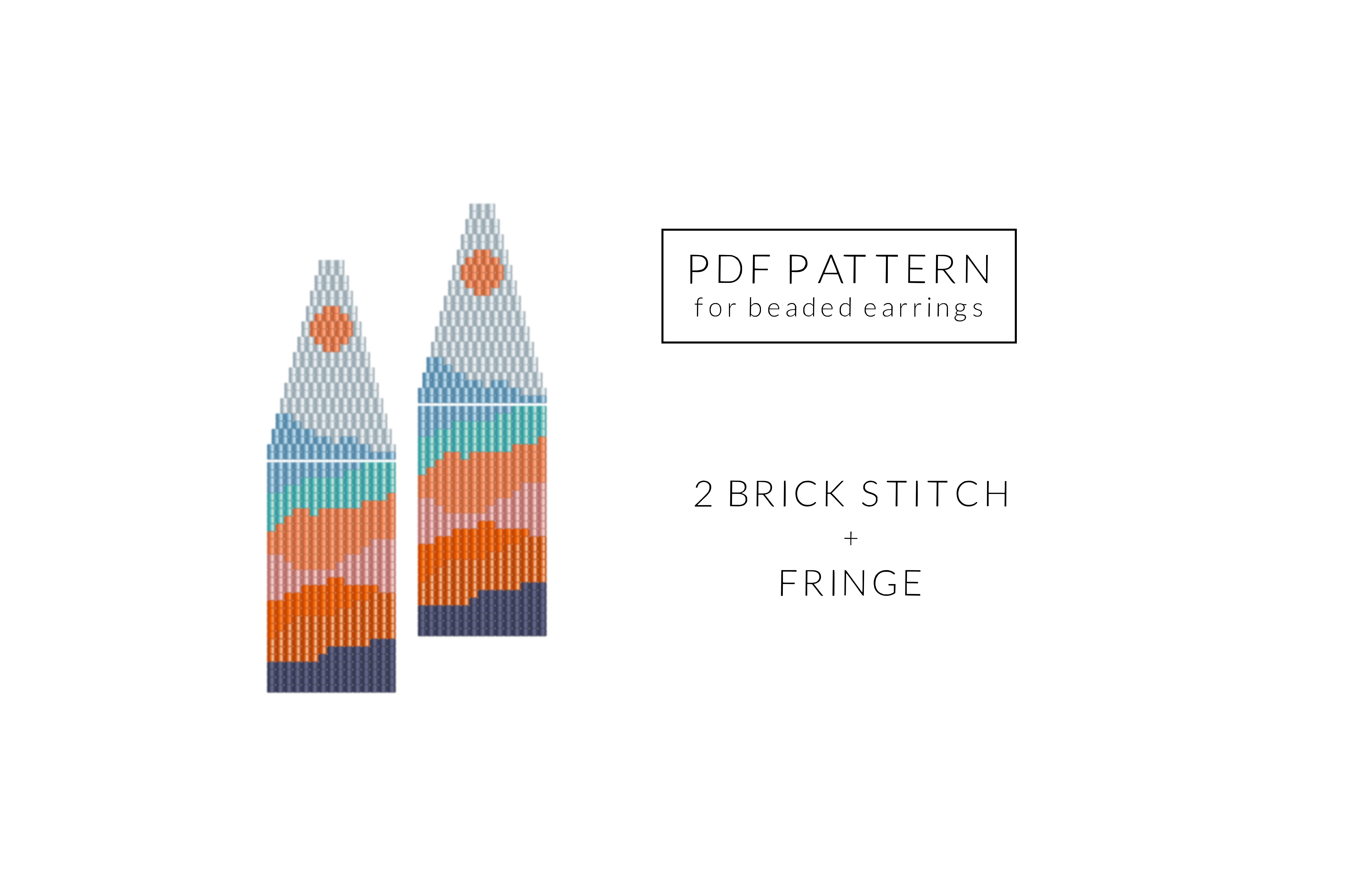 Earring Graph Paper Double Brick Stitch Fringe Earring Graph Paper