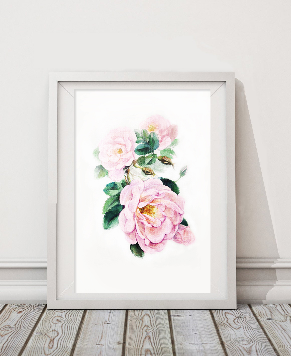 Pale pink roses Watercolor Printable Files Digital Download | Inspire ...