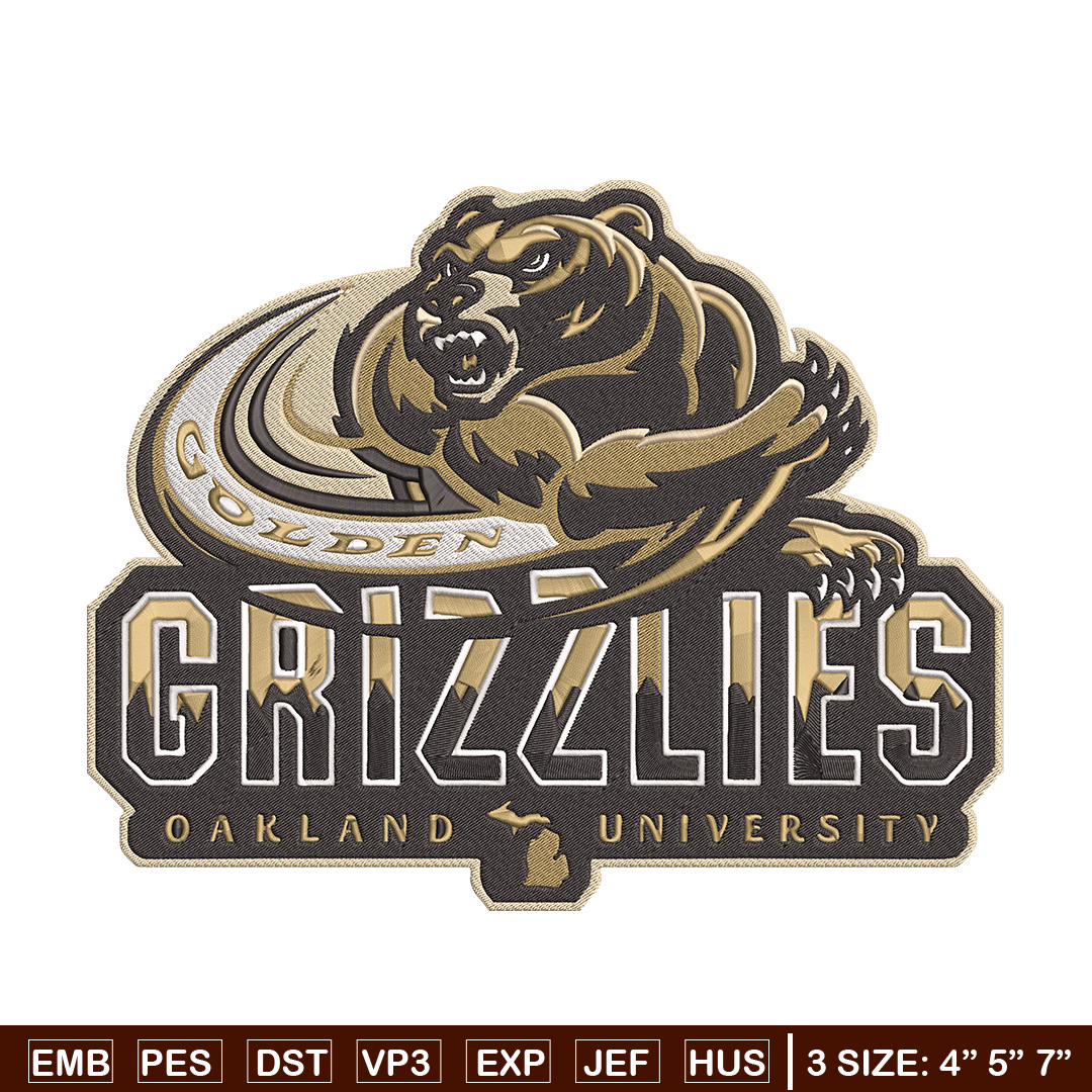 Oakland University logo embroidery design, Sport embroidery, Inspire