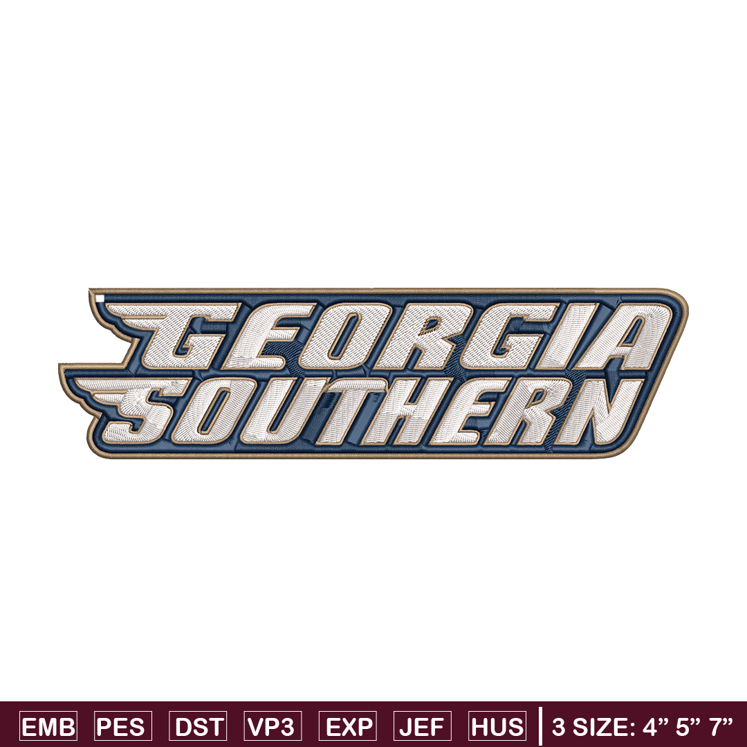 Georgia Southern logo embroidery design, NCAA embroidery, Sp | Inspire ...