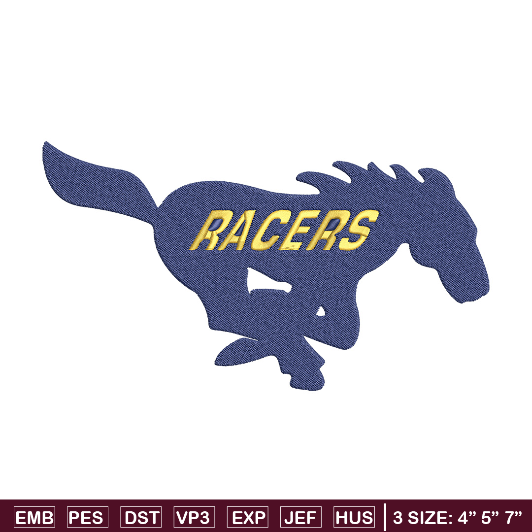 Murray State Racers logo embroidery design,NCAA embroidery, | Inspire ...