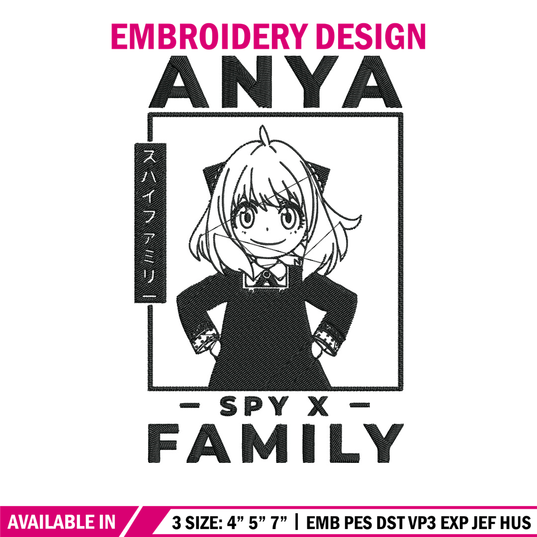 Anya poster Embroidery Design, Spy x family Embroidery, Embr - Inspire ...