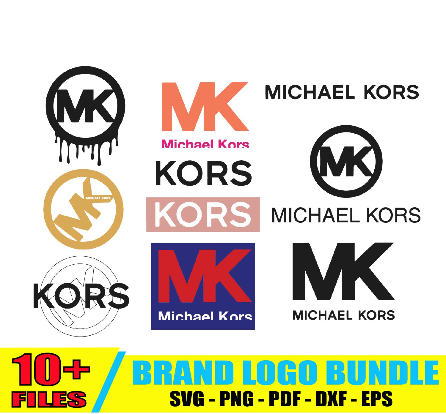 Michael Kors Logo Bundle Svg, MK Logo Svg, Luxury Brand Logo | Inspire ...